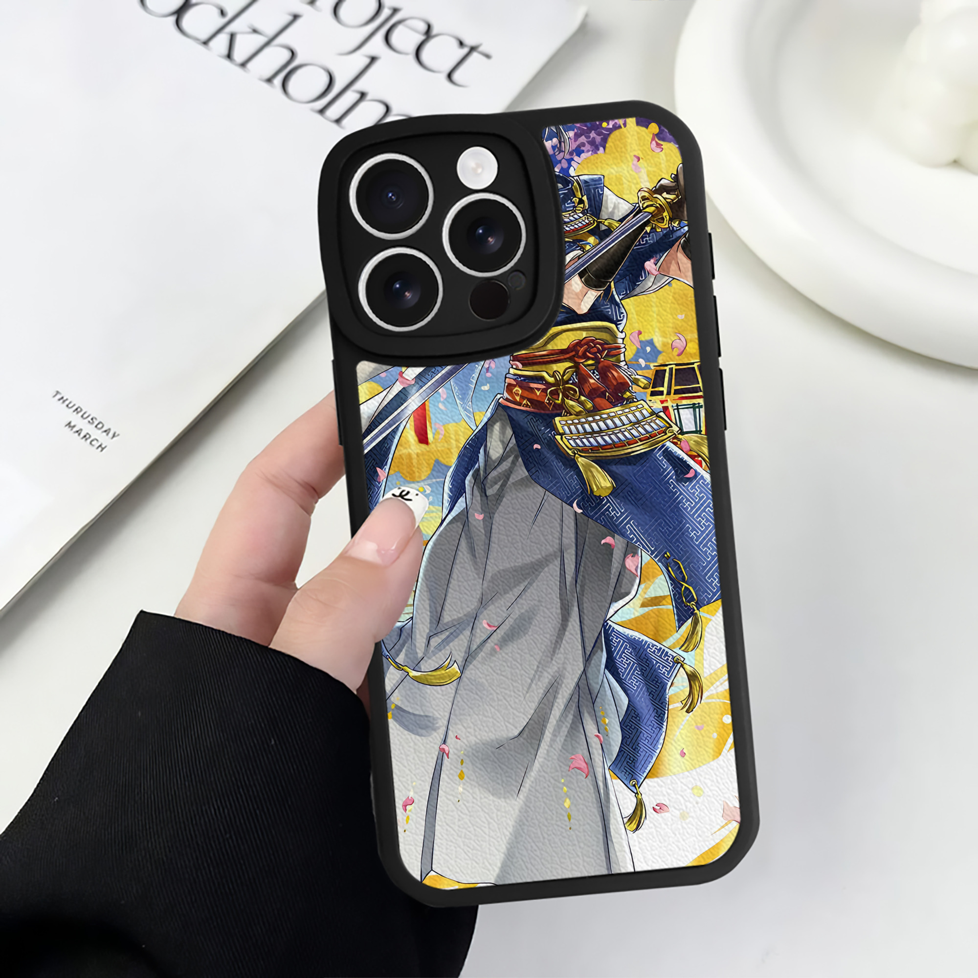 （画像用） 刀剣乱舞 Touken Ranbu 【iPhone 16シリーズ対応】シリコンスマホケース（レザー調） 材質：シリコン